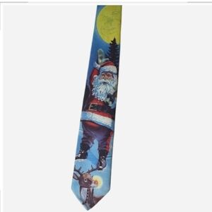 Ralph Marlin Santa and Reindeer Holiday Tie